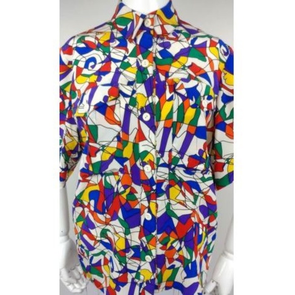 VTG 80s Francesca of Damon 100% Silk RAD Blouse 6 - Picture 2 of 8